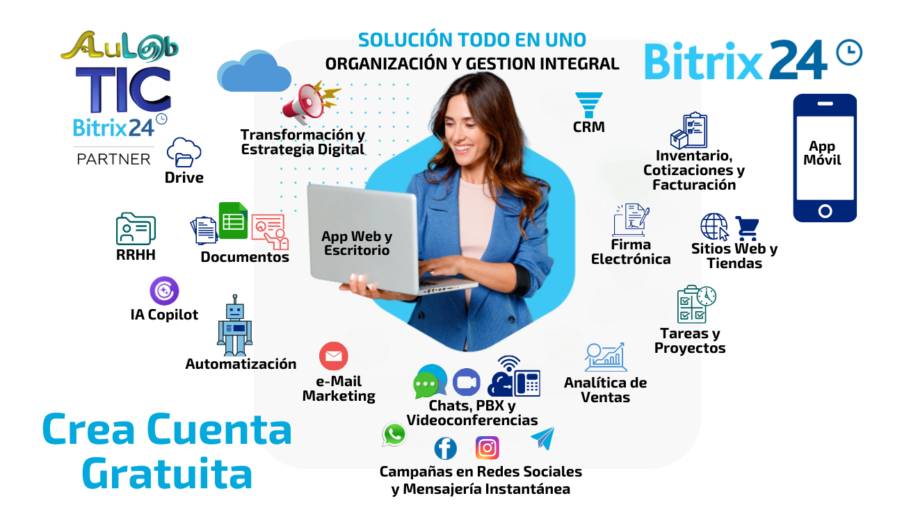 Solución Todo en Uno Bitrix24 - Todo lo que necesitas para tu Transformación y Estrategia Digital